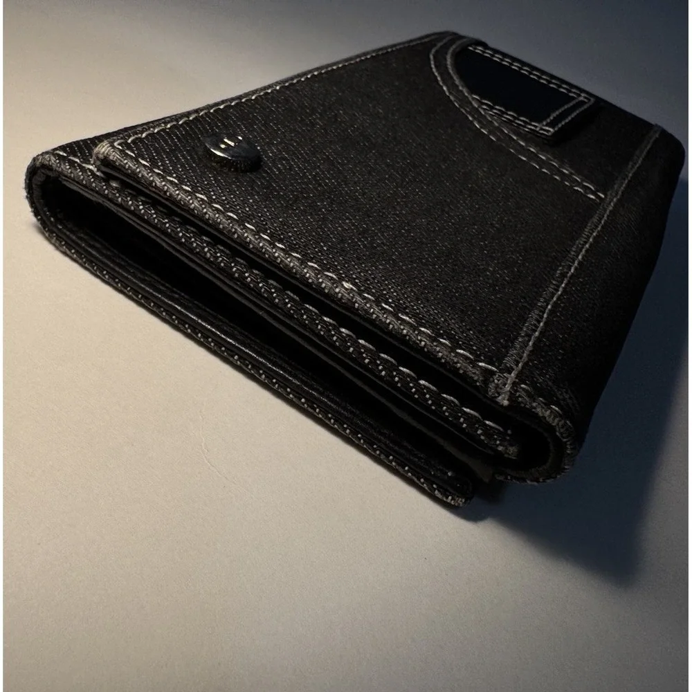 Christian Dior Indigo Denim Wallet Purse Authentic BM - 1011
